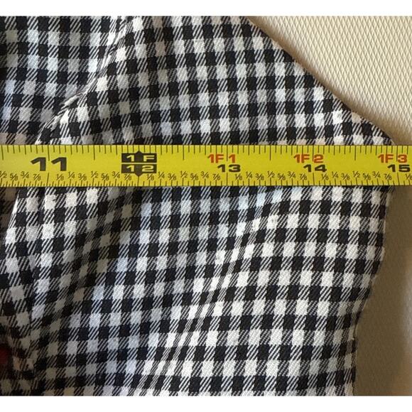 Forever 21 Black White Check Jumpsuit Size Medium Sleeveless Bow - Picture 4 of 8